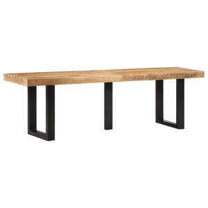 vidaXL sols, 160 cm, neapstrādāts mango masīvkoks un tērauds