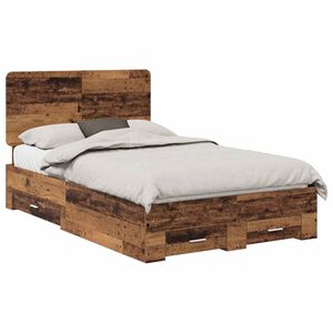 vidaXL Gultas rāmis Vecs koks 120 x 190 cm Inženierijas koks
