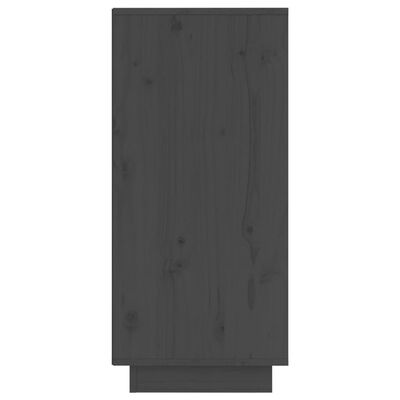 vidaXL kumode, pelēka, 31,5x34x75 cm, priedes masīvkoks