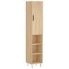 vidaXL augstais skapītis, ozolkoka, 34,5x34x180 cm, inženierijas koks