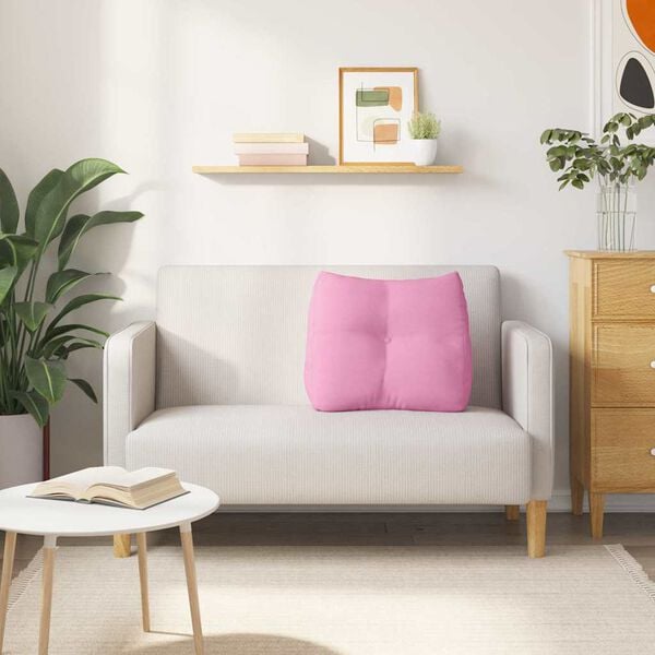 vidaXL Atpakaļ spilvens Rozā 60 x 24 x 50 cm audums