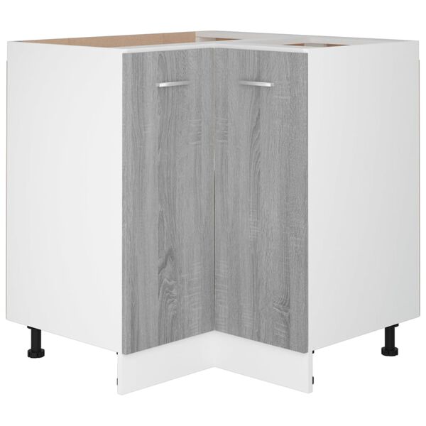 vidaXL virtuves skapītis, "Lyon", pelēks, 75,5x75,5x81,5 cm