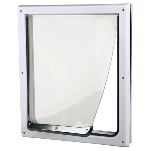 TRIXIE divvirzienu suņu durvis, izmērs M-XL, 39x45 cm, baltas