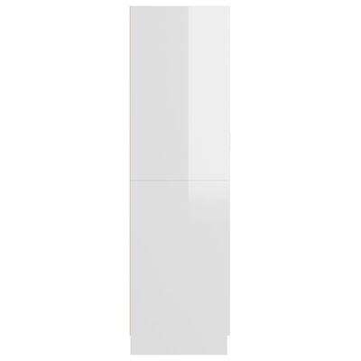 vidaXL skapis, spīdīgi balts, 82,5x51,5x180 cm, skaidu plāksne