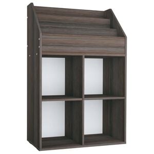 vidaXL bērnu grāmatplaukts pelēks, ozola 71x30x114cm inženierijas koks