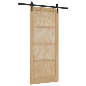 vidaXL Slīdo&scaron;ās durvis ORKDAL 86 x 198,5 cm Priedes masīvkoks Dabiska