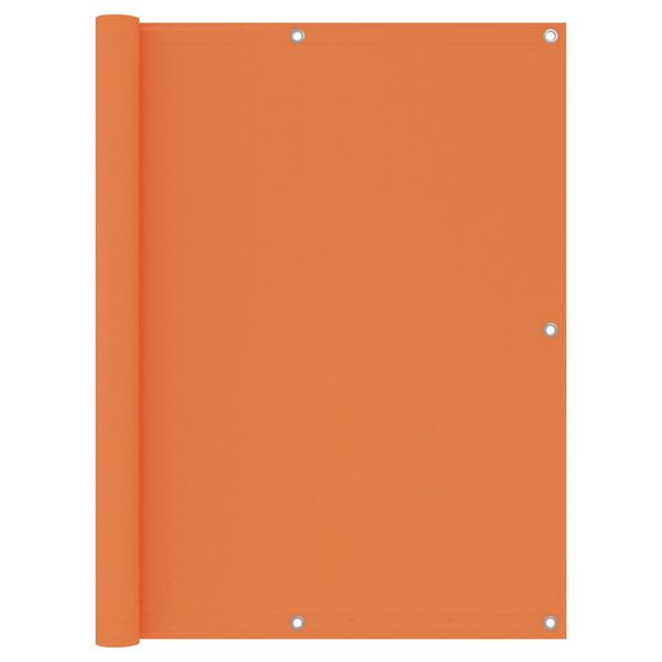 vidaXL balkona aizslietnis, 120x400 cm, oranžs audums