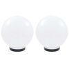 vidaXL LED lampas, 2 gab., sfēriskas, 25 cm, PMMA
