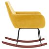 vidaXL šūpuļkrēsls, dzeltens samts