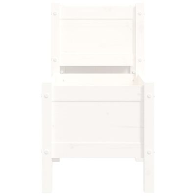 vidaXL puķu kaste, balta, 178,5x44x75 cm, priedes masīvkoks