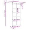vidaXL Slīdo&scaron;ās durvis Brūna 100 x 208 cm Ciets priedes koks