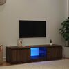 vidaXL TV skapītis ar LED apgaismojumu, ozolkoka krāsa, 140x40x36 cm