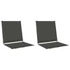 vidaXL Sēdekļa un muguras spilveni 2 pcs Antracīta 47 x 45 x 2 cm