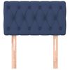 vidaXL gultas galvgalis, 80x7x78/88 cm, zils audums