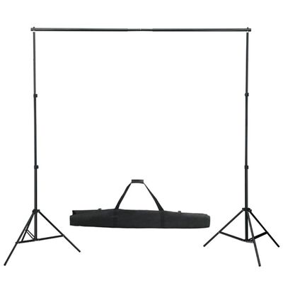 vidaXL fonu balsta sistēma fotografēšanai, melns fons, 600x300 cm