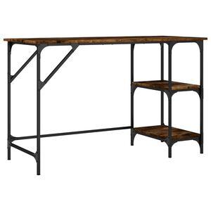 vidaXL rakstāmgalds, 120x50x75 cm, metāls, inženierijas koks, ozolkoka
