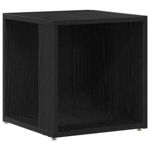 vidaXL Stūrplaukti Melns ozolkoks 33 x 33 x 34,5 cm Inženierijas koks