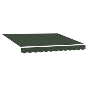 vidaXL Markīzes rezerves audums Tum&scaron;i zaļ&scaron; 236 x 195 cm Poliesters