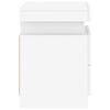 vidaXL naktsskapītis ar LED apgaismojumu, balts, 35x39x55 cm