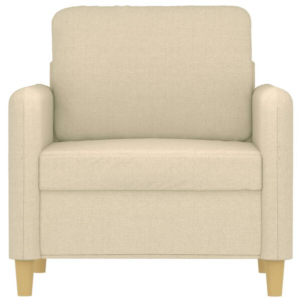 vidaXL atpūtas krēsls, krēmkrāsas, 60 cm, audums