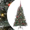 vidaXL Mākslīgā Ziemassvētku eglīte su 150 LED ar statīvu Zaļa 120 cm