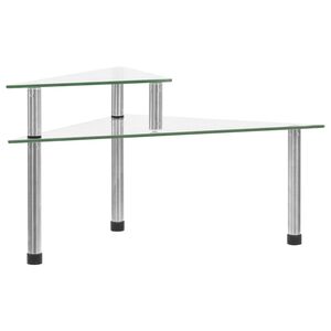 vidaXL virtuves plaukts, 49,5x35x19 cm, caurspīdīgs rūdīts stikls