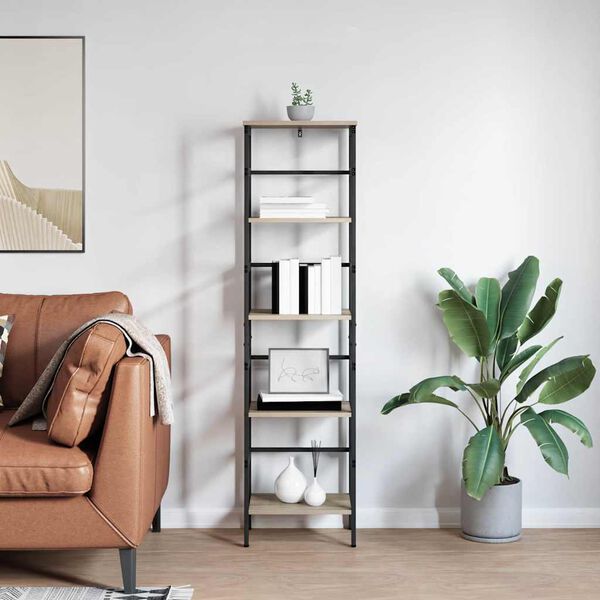 vidaXL Grāmatu plaukts Sonoma ozols 40 x 29,5 x 149 cm