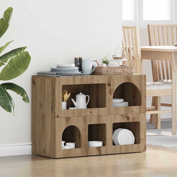 vidaXL Puse Artisānā ozols 80.5 x 35 x 59 cm Inženierijas koks