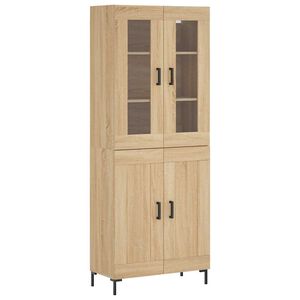vidaXL augstais skapis, ozolkoka, 69,5x34x180 cm, inženierijas koks