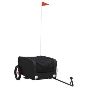 vidaXL velosipēda piekabe, 30 kg, melna, dzelzs