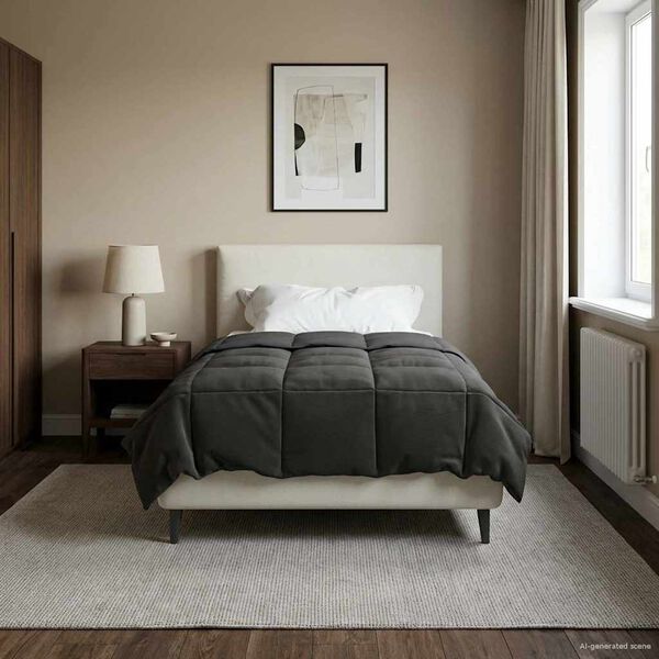 vidaXL Vasaras segas Tiltiņ&scaron; Antracīts 155 x 220 cm Mikro&scaron;ķiedra