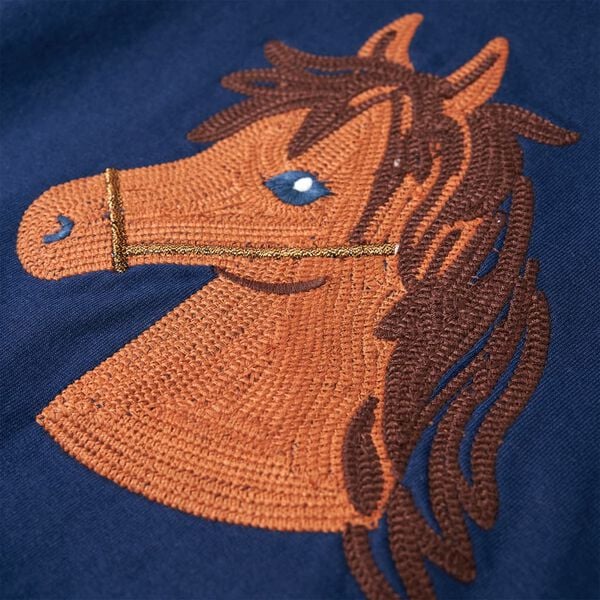 Bērnu džemperis ar kapuci, tum&scaron;i zils, 116