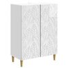 vidaXL Puse Spīdīgi balts 66 x 34,5 x 90 cm Inženierijas koks