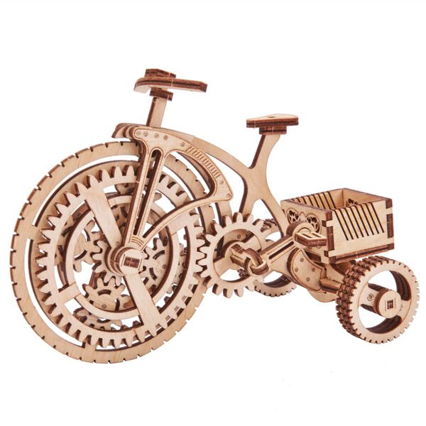 425873 Wood Trick Wooden Scale Model Kit Bicycle