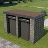 vidaXL gabions atkritumu tvertnēm, cinkots tērauds, 190x100x130 cm