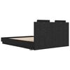vidaXL Gultas rāmis ar atzveltni Melns ozolkoks 140 x 200 cm