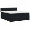vidaXL Kontinentālā gulta ar matraci Melns 140 x 190 cm Audums