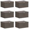 vidaXL Uzglabā&scaron;anas kaste 6 pcs Pelēka 50 x 30 x 25 cm Neausts audums