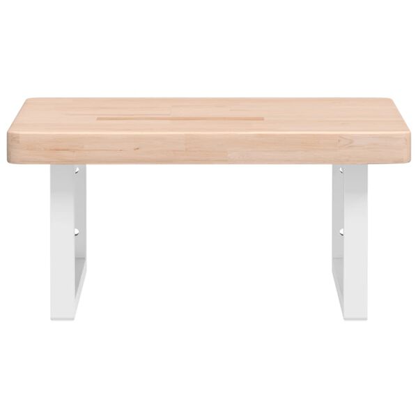 vidaXL izlietnes plaukts, stiprināms pie sienas, tērauds, ozola koks