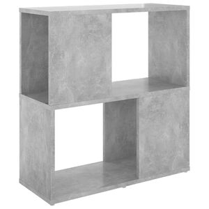 vidaXL grāmatu plaukts, betona pelēks, 60x24x63 cm, inženierijas koks