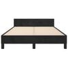 vidaXL gultas rāmis bez matrača, melna samts, 120x200 cm