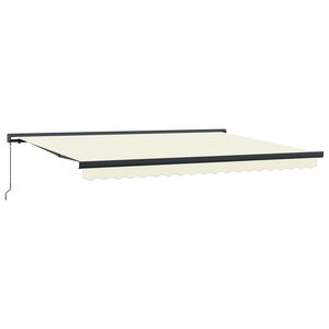 Nolokāms markīze 400 &times; 300 cm Audums un Alumīnijs Krema un pelēka