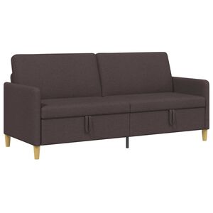 vidaXL Sofas ar uzglabā&scaron;anu Tum&scaron;i brūna 192 x 78 x 87 cm Poliesters