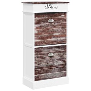 vidaXL apavu skapis, 50x28x98 cm, paulonijas koks, brūns