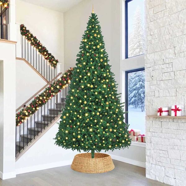 vidaXL Ziemassvētku koka apmale Brūna 105 x 105 x 28 cm