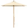 vidaXL Dārza parasols &Oslash; 210 x 237 cm Cieta eikalipta koksne Krēmkrāsas