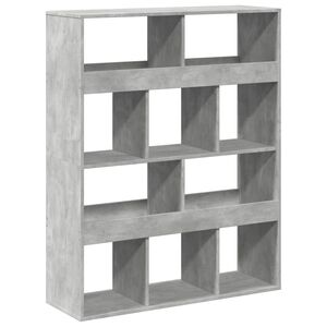 vidaXL telpas sadalītājs, pelēks, 100x33x125,5 cm, inženierijas koks