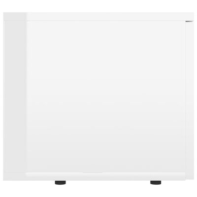 vidaXL TV skapītis, spīdīgi balts, 80x34x30 cm, skaidu plāksne