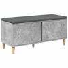 vidaXL Zāles sols ar spilvenu ar durvīm Betona Pelēks 100 x 38 x 46 cm