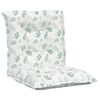 vidaXL krēslu matrači, 6 gab., lapu apdruka, audums